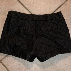 Black leather forever 21 shorts